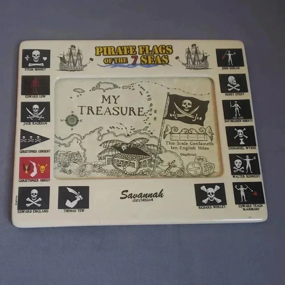 Pirate Flags of‎ the 7 Seas Savannah Georgia Picture Frame